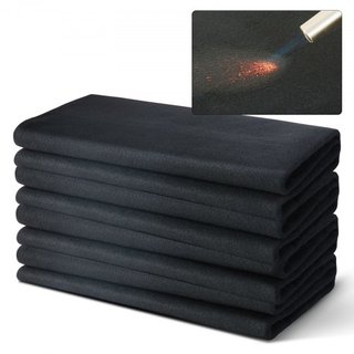 Confezione da 4 coperte per saldatura in feltro di carbonio, coperta ignifuga da 950 x 910 mm, set di tovaglie resistenti al calore fino a 982℃, cuscinetto isolante ignifugo in fibra di carbonio