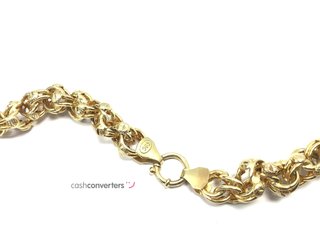 collar oro 14k con piedra con circonita 41cm