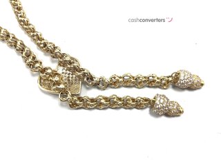 collar oro 14k con piedra con circonita 41cm