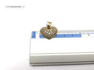 medalla oro 18k con piedra con circonita
