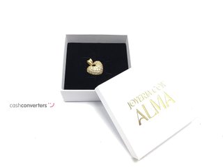 medalla oro 18k con piedra con circonita
