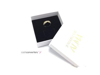 sortija oro 18k con piedra con circonita