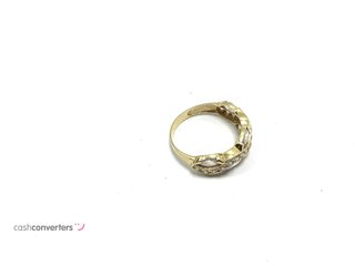 sortija oro 18k con piedra con circonita