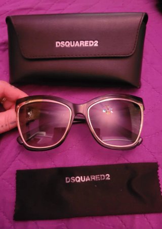 Occhiali da sole Dsquared2 neri e oro