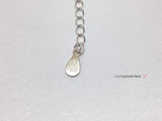 collar plata 925mm con piedra con circonita, 22cm