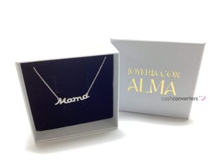 collar plata 925mm con piedra con circonita, 22cm