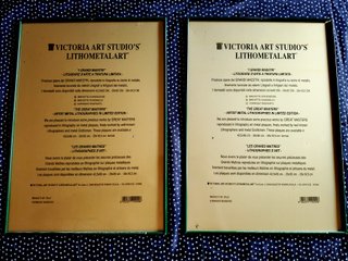 2 Litografías Victoria Art Edición Limitada metali