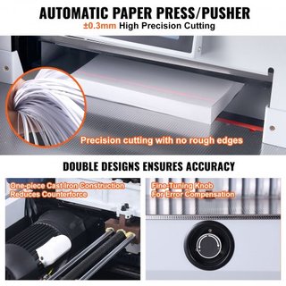 Cortadora de Papel Eléctrica 482.6 mm de Ancho de Corte 80 mm de Grosor 177.8 mm Pantalla Táctil