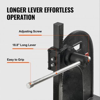 Prensa Arbor, Prensa Arbor Manual de 3 Toneladas, Altura Máxima de 310 mm, Prensa Arbor Manual de Hierro Fundido de Alta Resistencia para Escritorio, Prensa Manual de Precisión para Estampado, Dob...