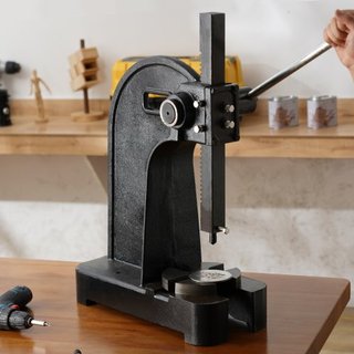Prensa Arbor, Prensa Arbor Manual de 3 Toneladas, Altura Máxima de 310 mm, Prensa Arbor Manual de Hierro Fundido de Alta Resistencia para Escritorio, Prensa Manual de Precisión para Estampado, Dob...