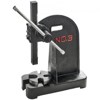 Prensa Arbor, Prensa Arbor Manual de 3 Toneladas, Altura Máxima de 310 mm, Prensa Arbor Manual de Hierro Fundido de Alta Resistencia para Escritorio, Prensa Manual de Precisión para Estampado, Dob...