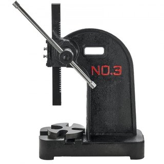 Prensa Arbor, Prensa Arbor Manual de 3 Toneladas, Altura Máxima de 310 mm, Prensa Arbor Manual de Hierro Fundido de Alta Resistencia para Escritorio, Prensa Manual de Precisión para Estampado, Dob...