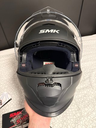 Casco Moto SMK Titan Negro L
