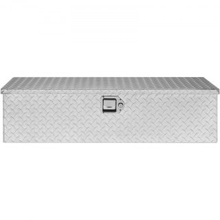 Caja de Herramientas de Aluminio para Camiones de Alta Resistencia, Caja de Herramientas de Placa de Diamante con Mango Lateral y Llaves de Bloqueo, Caja de Almacenamiento Organizador para Pickup,...