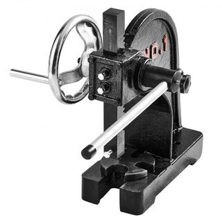 Prensa Arbor, Manual de 1 Tonelada con Rueda de Mano, Altura Máxima de 5.9", Construcción de Hierro Fundido Duradero, Prensa Manual de Escritorio para Tareas de Estampado, Doblado, Estiramiento, F...