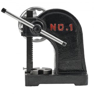 Prensa Arbor, Manual de 1 Tonelada con Rueda de Mano, Altura Máxima de 5.9", Construcción de Hierro Fundido Duradero, Prensa Manual de Escritorio para Tareas de Estampado, Doblado, Estiramiento, F...