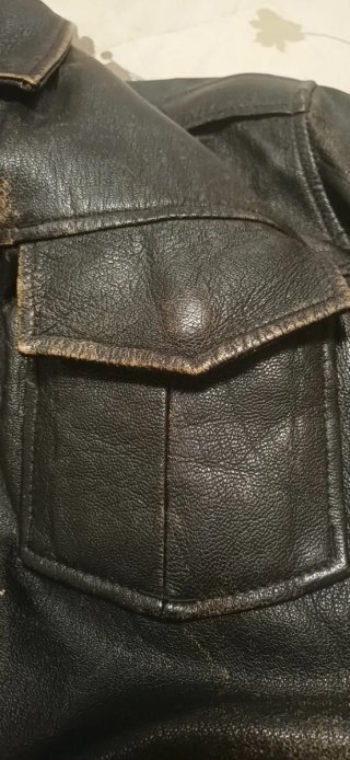 Giubbotto Pelle Armani Jeans Marrone