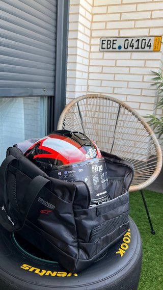 Casco Alpinestars Supertech M Carbono Rojo