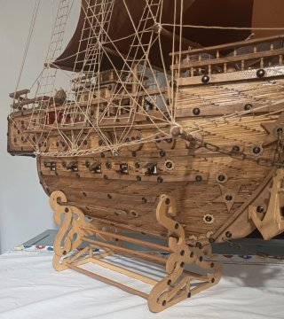 Grande Galeone fiammiferi e legno - anni '70 - '80