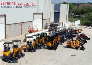 Mini excavadoras y cargadoras 1-2 tn