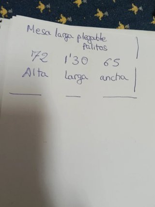 Mesa de madera plegable