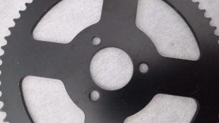 Plato de cadena negro para bicicleta