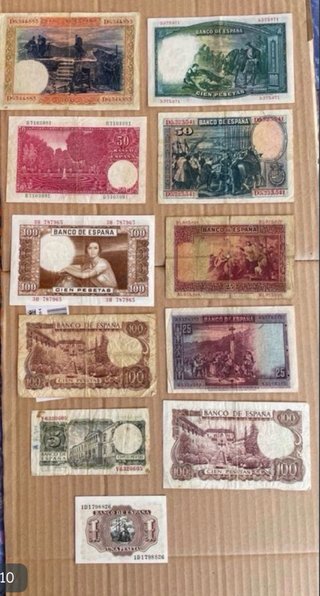 11 Billetes Antiguos Españoles El Banco de España