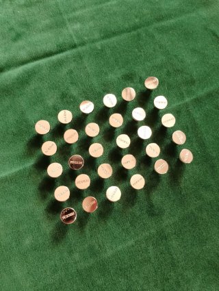 30 Bottoni per jeans color argento