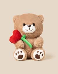 Peluche de oso con rosa