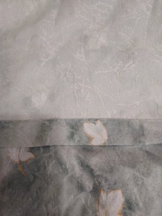 Cortina Grande Raso Gris y Blanco