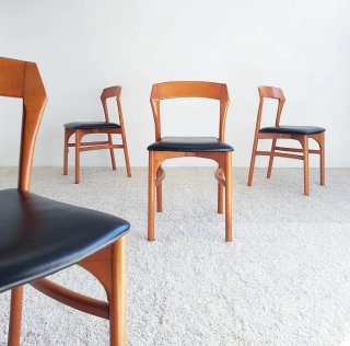 4 sillas estilo danés. Vintage, 70s.