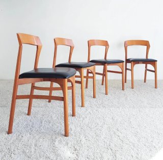 4 sillas estilo danés. Vintage, 70s.