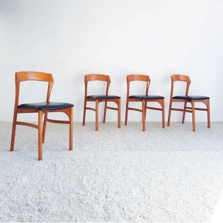 4 sillas estilo danés. Vintage, 70s.