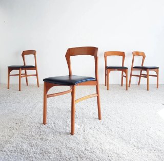 4 sillas estilo danés. Vintage, 70s.