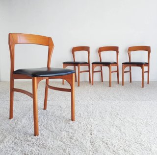 4 sillas estilo danés. Vintage, 70s.