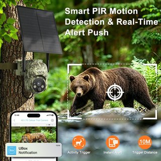 LEMNOI S106 Cámara 4G Solar PTZ 2K Exterior IP66