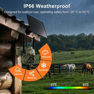 LEMNOI S106 Cámara 4G Solar PTZ 2K Exterior IP66
