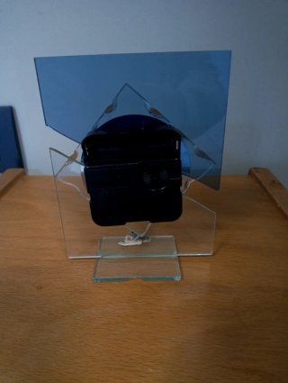 Orologio da tavolo in vetro