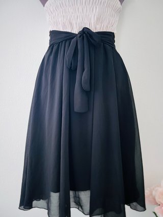 Vestido elegante blanco y negro