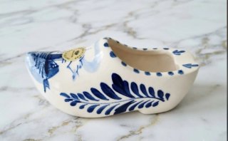 Zoccolo Olandese vintage in ceramica Delfts Blauw