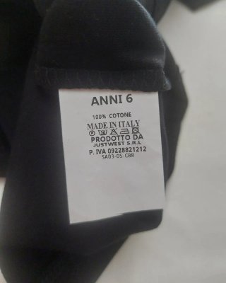 Set shirt bambino mis.6 anni in puro cotone