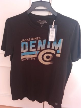Camiseta Jack & Jones Denim Negra Talla M