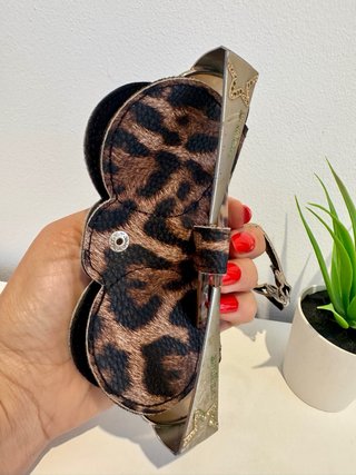 Funda llavero leopardo para gafas