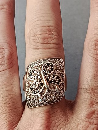 Anillo Plata Mariposa Circonitas.