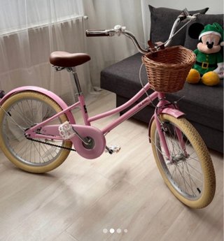 Bicicleta rosa vintage
