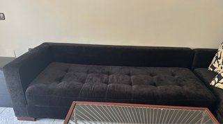 Sofá esquinero negro 2 módulos