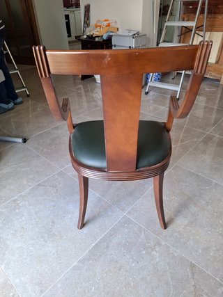 Sillón y silla estilo inglés madera