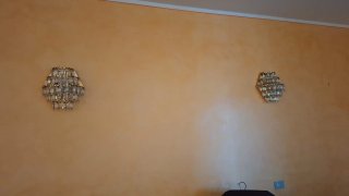 Set 3 Lampadari Vetro e Metallo Oro