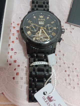 Reloj OLEVS Automático Hombre Negro/Dorado