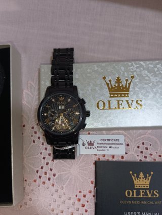 Reloj OLEVS Automático Hombre Negro/Dorado